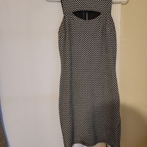 Topshop keyhole cutout mini polka dot dress